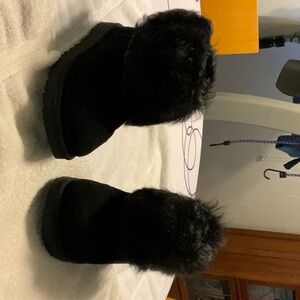 UGG Black Fur-Lined Boots